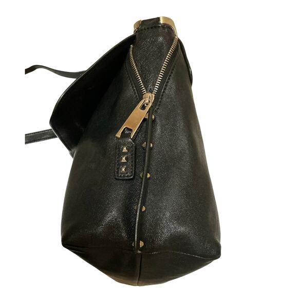 Marc Jacobs Paradise Baxter Luxury Lambskin Leather Black Crossbody Silver Studs - Picture 5 of 12